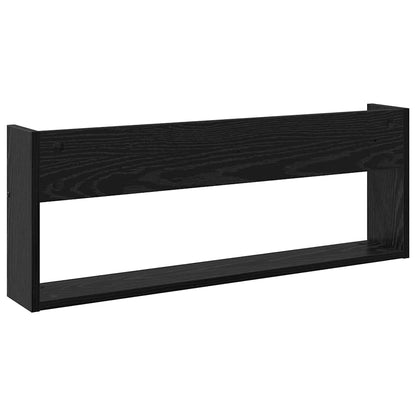 Magazinregal 2 Stk. Schwarz Eichen-Optik 80 x 12 x 30 cm