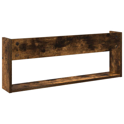 Magazinregal 2 Stk. Räuchereiche 80 x 12 x 30 cm Holzwerkstoff