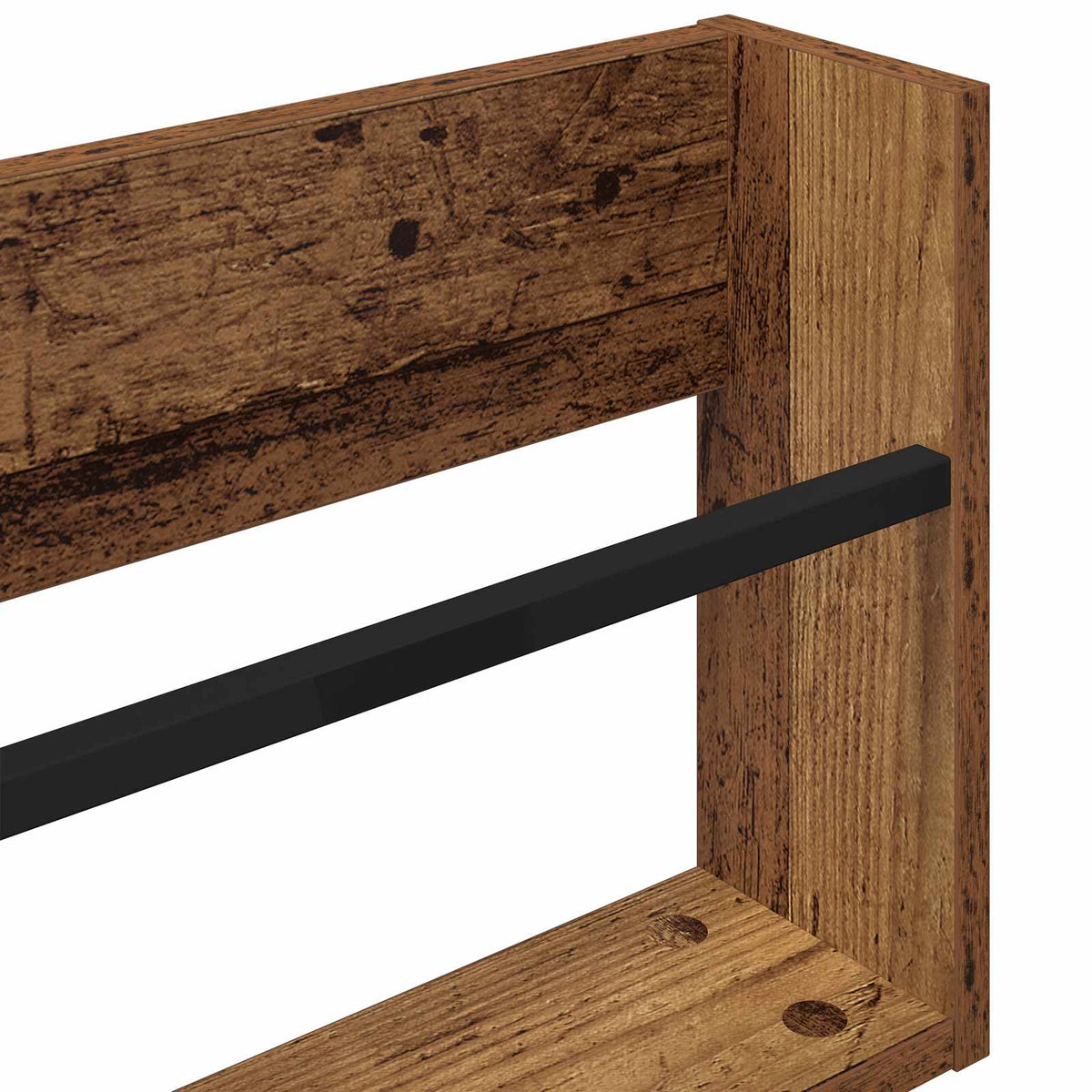 Magazinregal 2 Stk. Altholz 100 x 12 x 30 cm Holzwerkstoff
