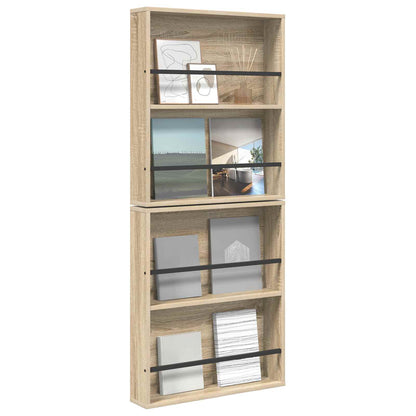 Magazinregal 2 stk. Sonoma-Eiche 60 x 12 x 70 cm Holzwerkstoff