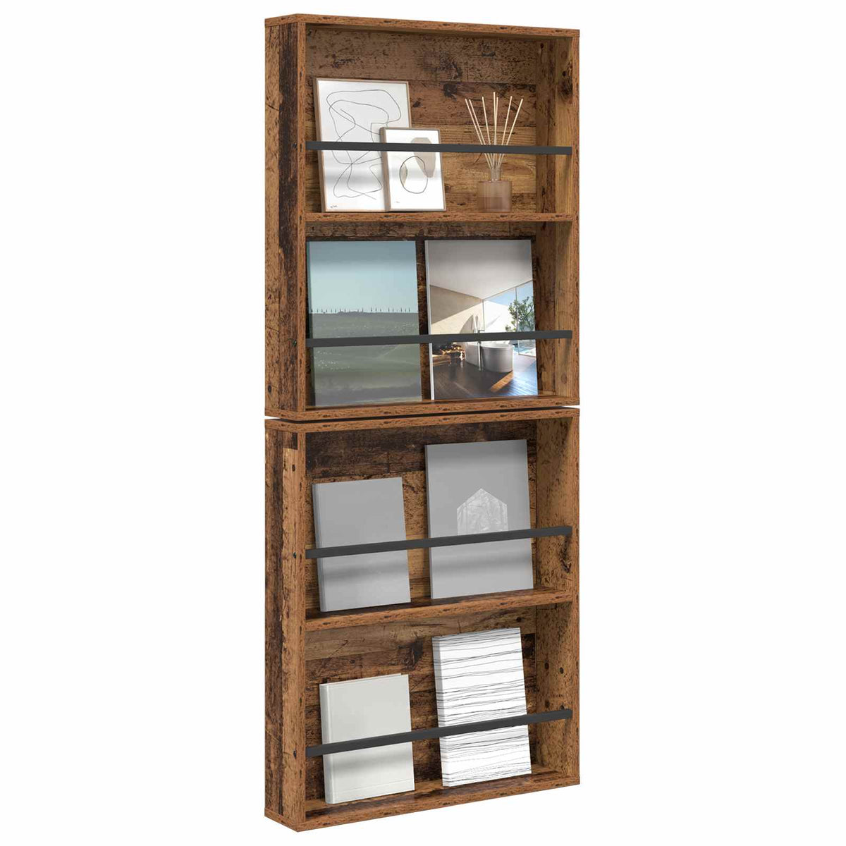 Magazinregal 2 stk. Altholz 60 x 12 x 70 cm Holzwerkstoff
