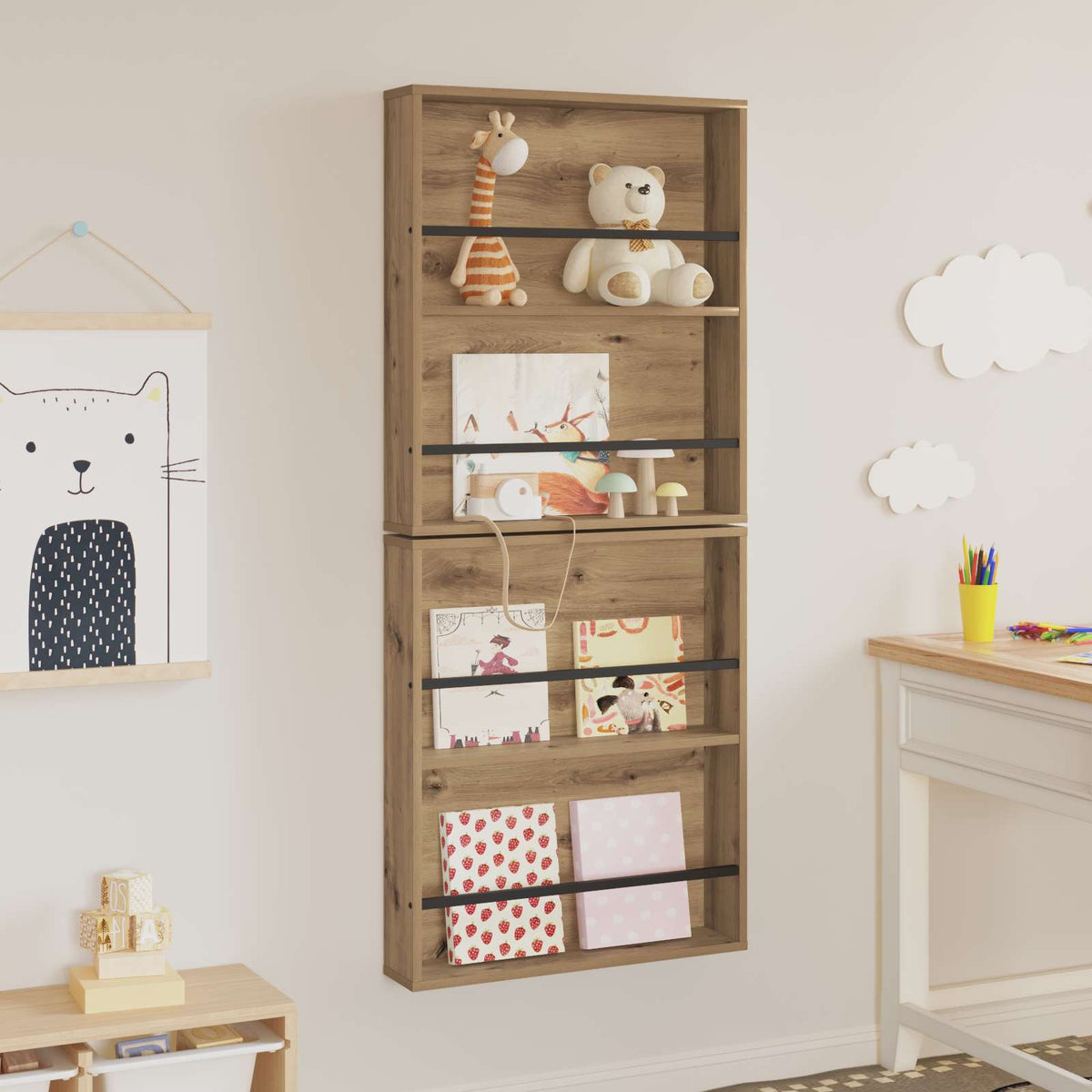 Magazinregal 2 stk. Artisan-Eiche 60 x 12 x 70 cm Holzwerkstoff