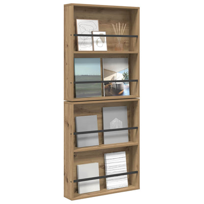 Magazinregal 2 stk. Artisan-Eiche 60 x 12 x 70 cm Holzwerkstoff