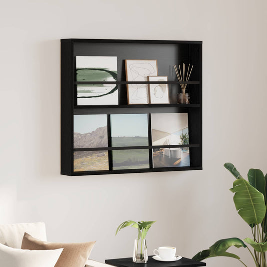 Magazinregal Schwarz Eichen-Optik 80 x 12 x 70 cm Holzwerkstoff