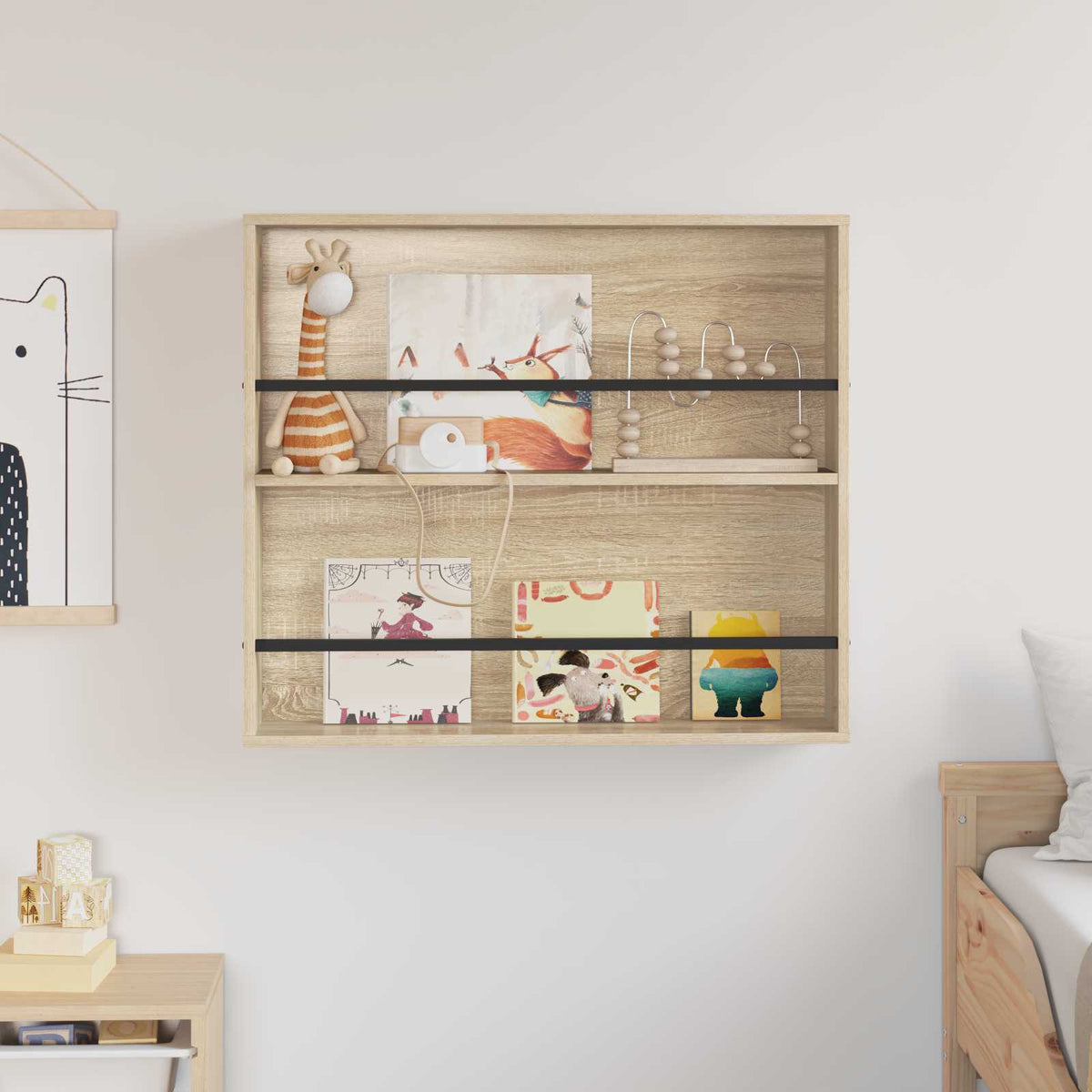 Magazinregal Sonoma-Eiche 80 x 12 x 70 cm Holzwerkstoff