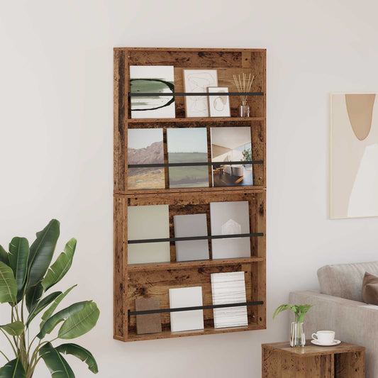 Magazinregal 2 stk. Altholz 80 x 12 x 70 cm Holzwerkstoff