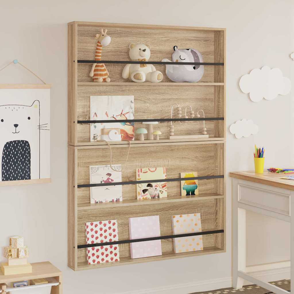 Magazinregal 2 stk. Sonoma-Eiche 100 x 12 x 70 cm Holzwerkstoff