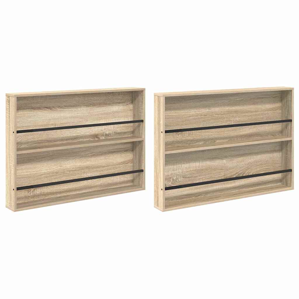 Magazinregal 2 stk. Sonoma-Eiche 100 x 12 x 70 cm Holzwerkstoff