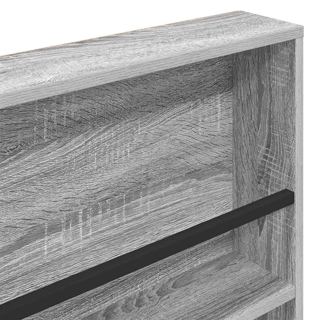 Magazinregal mit Regal 2 stk. Graues Sonoma 100 x 12 x 70 cm