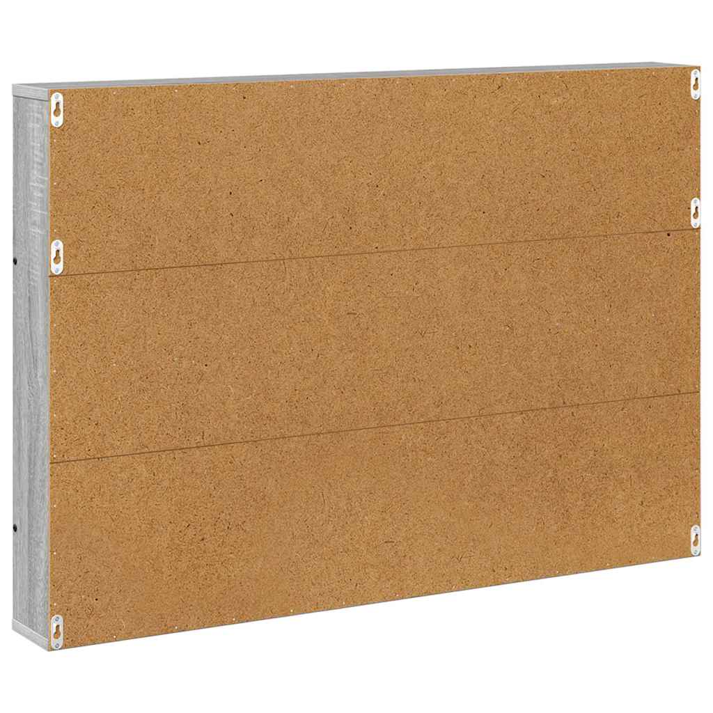 Magazinregal mit Regal 2 stk. Graues Sonoma 100 x 12 x 70 cm