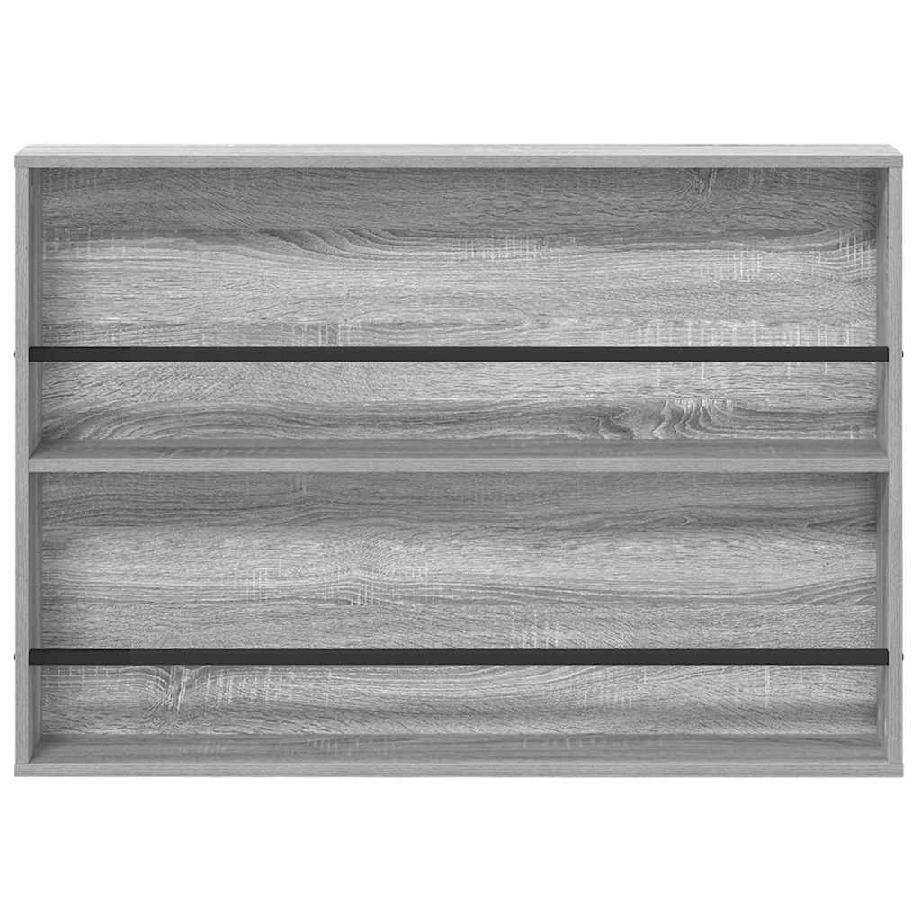 Magazinregal mit Regal 2 stk. Graues Sonoma 100 x 12 x 70 cm
