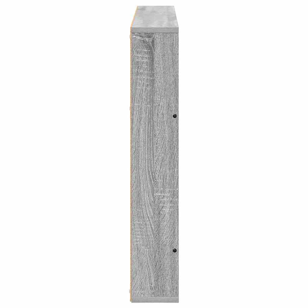 Magazinregal mit Regal 2 stk. Graues Sonoma 100 x 12 x 70 cm