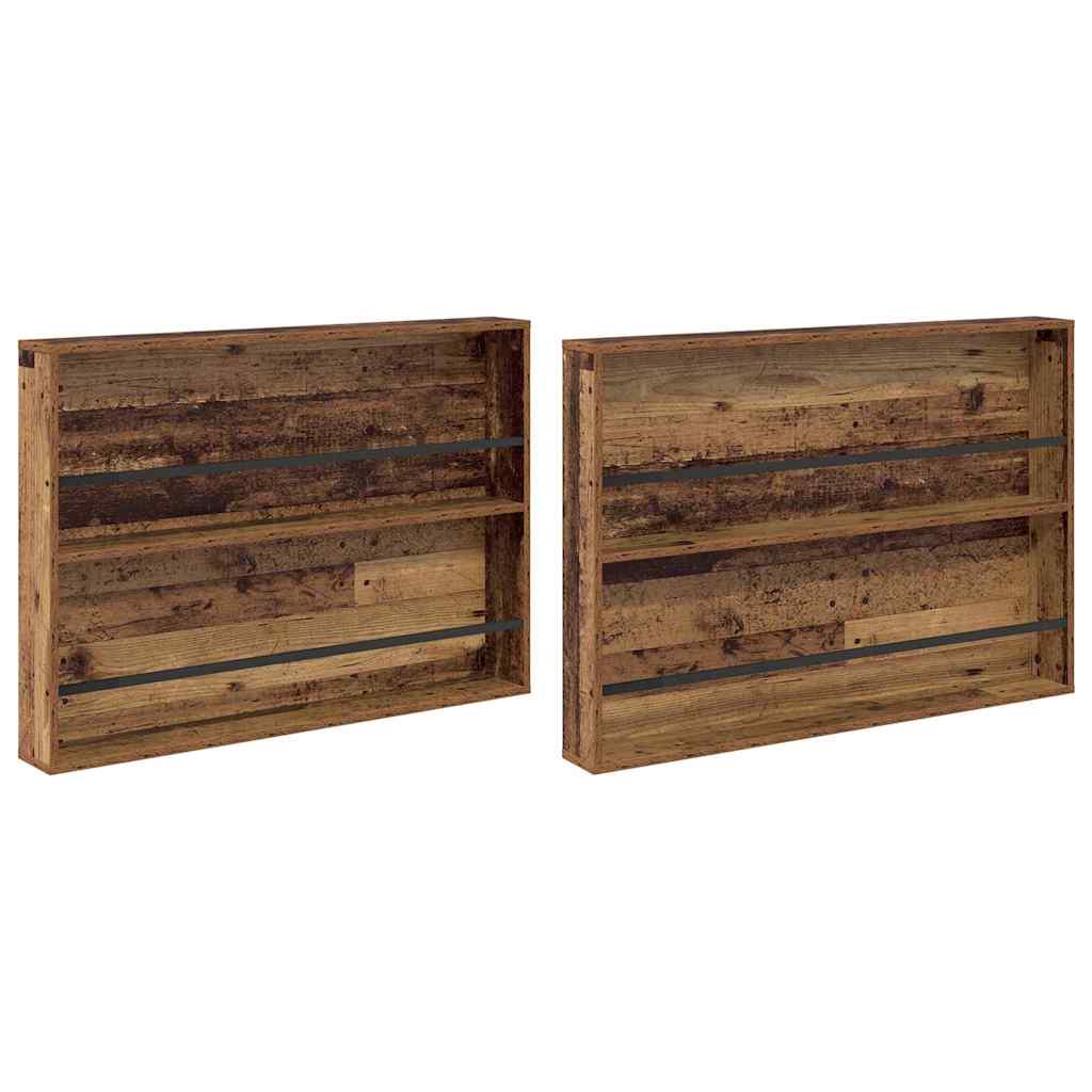Magazinregal 2 stk. Altholz 100 x 12 x 70 cm Holzwerkstoff