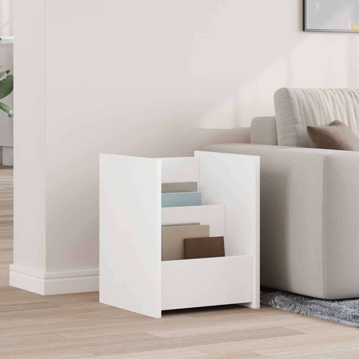 Magazinregal mit Regal Weiß 35 x 35 x 45 cm Holzwerkstoff