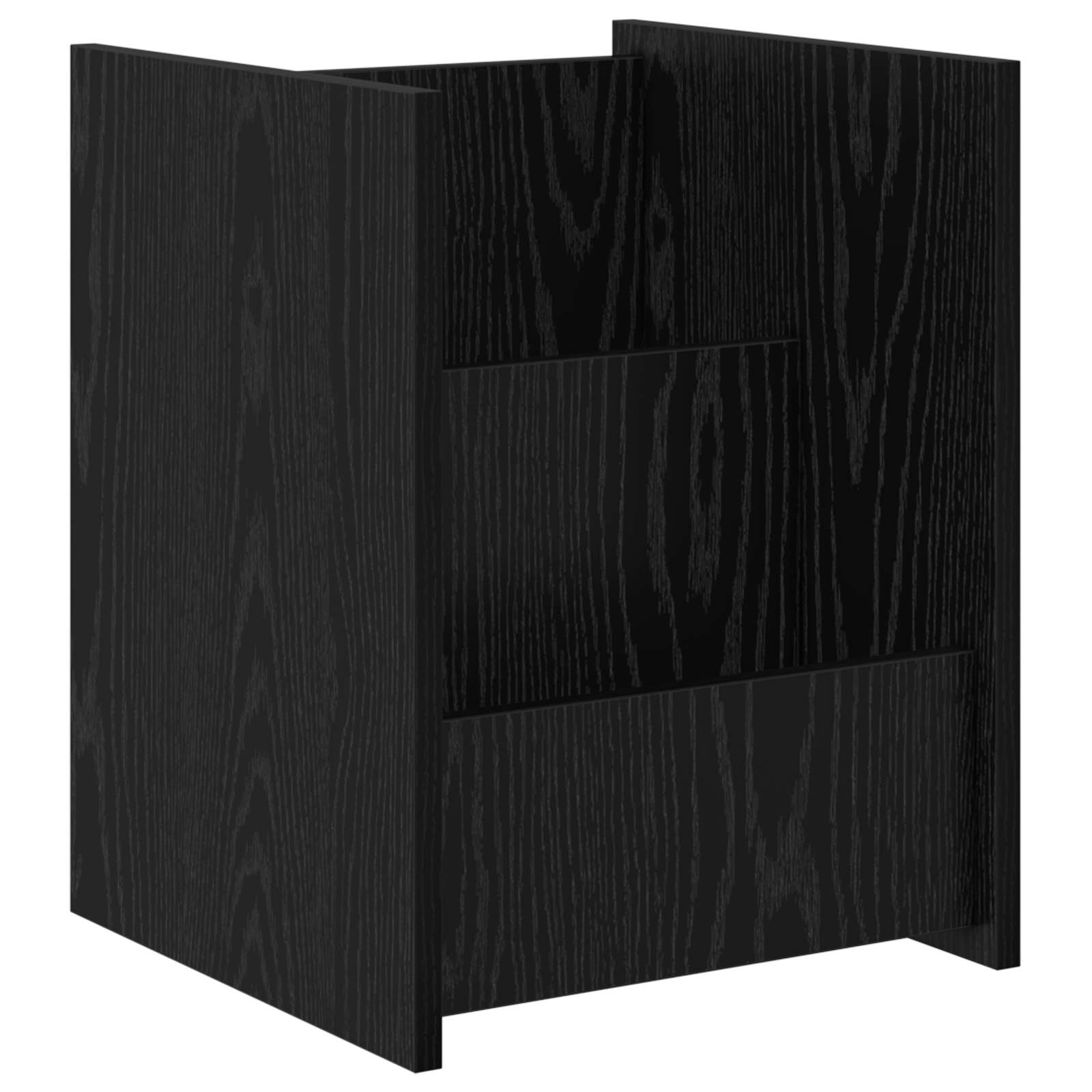 Magazinregal Schwarz Eichen-Optik 35 x 35 x 45 cm Holzwerkstoff