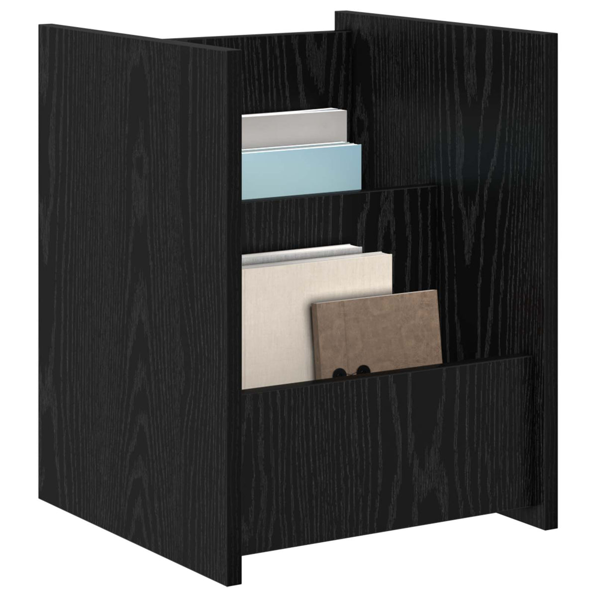 Magazinregal Schwarz Eichen-Optik 35 x 35 x 45 cm Holzwerkstoff