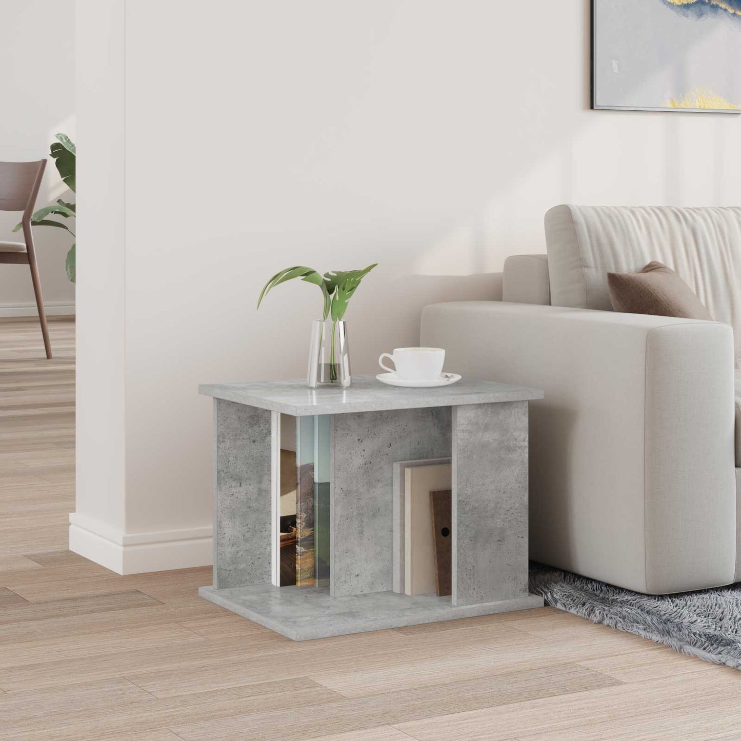 Magazinregal mit Regal Beton Grau 35 x 35 x 45 cm Holzwerkstoff