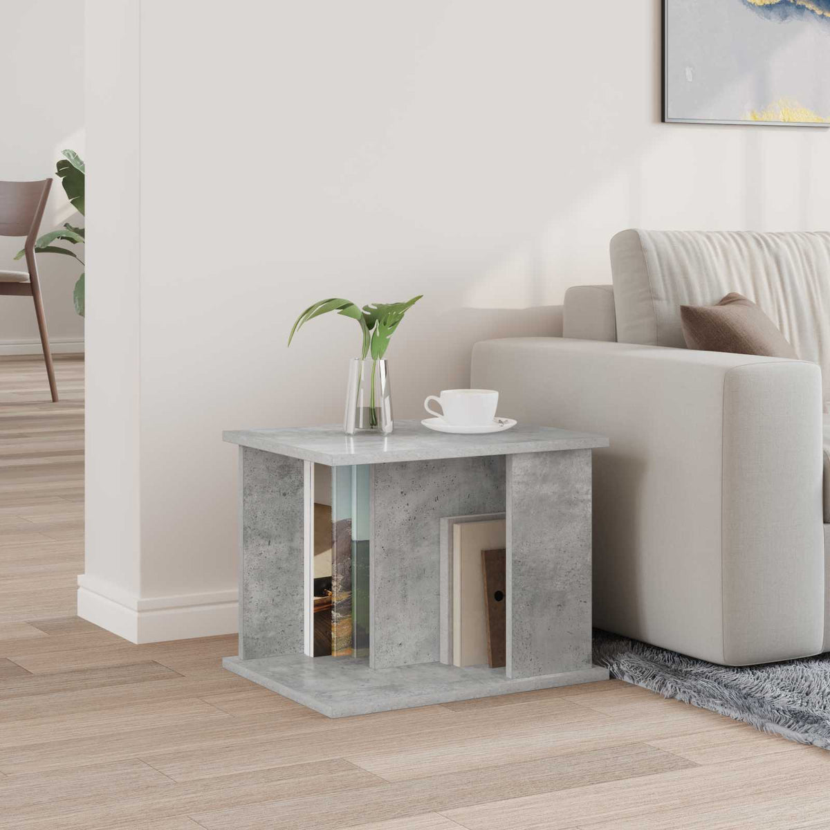 Magazinregal mit Regal Beton Grau 35 x 35 x 45 cm Holzwerkstoff