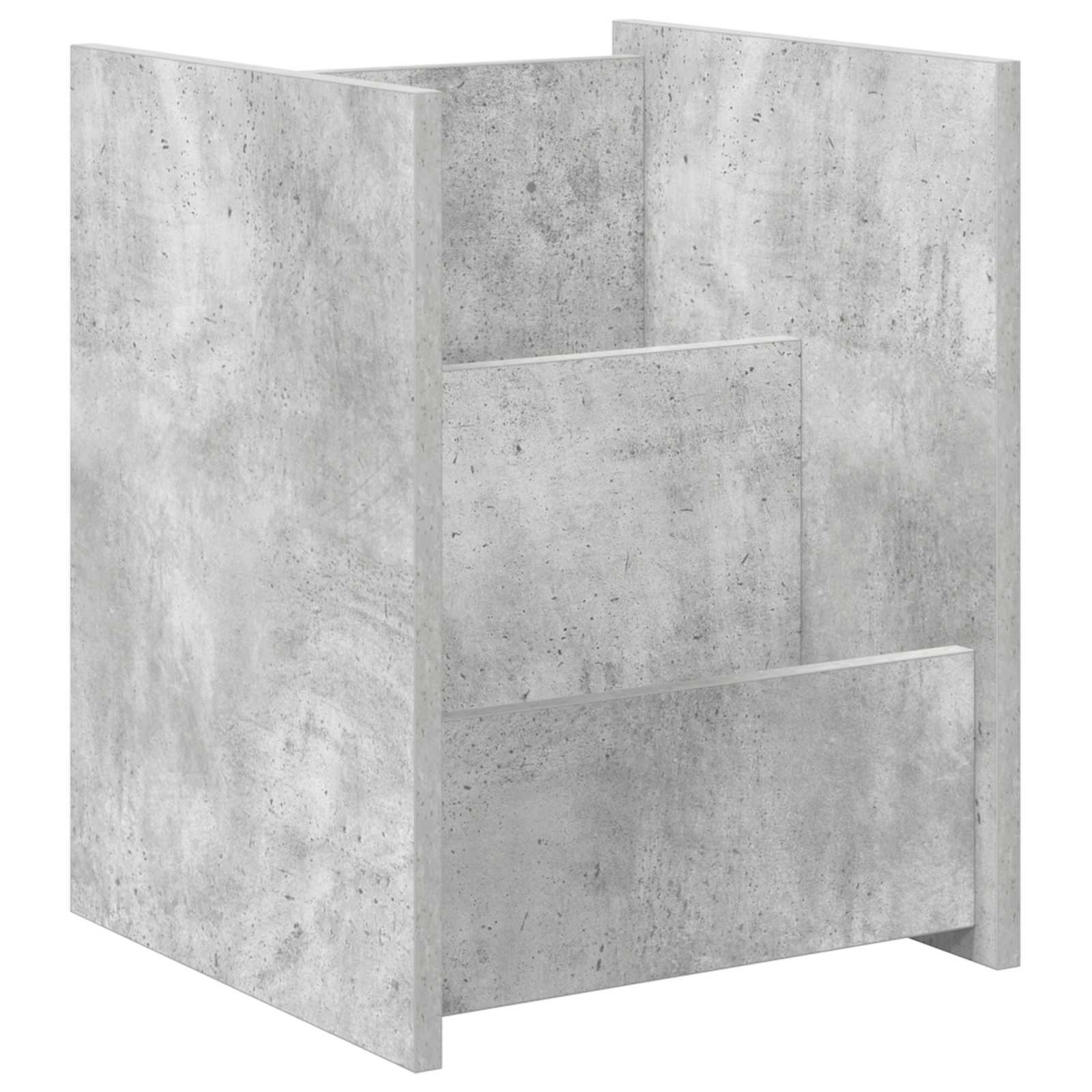 Magazinregal mit Regal Beton Grau 35 x 35 x 45 cm Holzwerkstoff