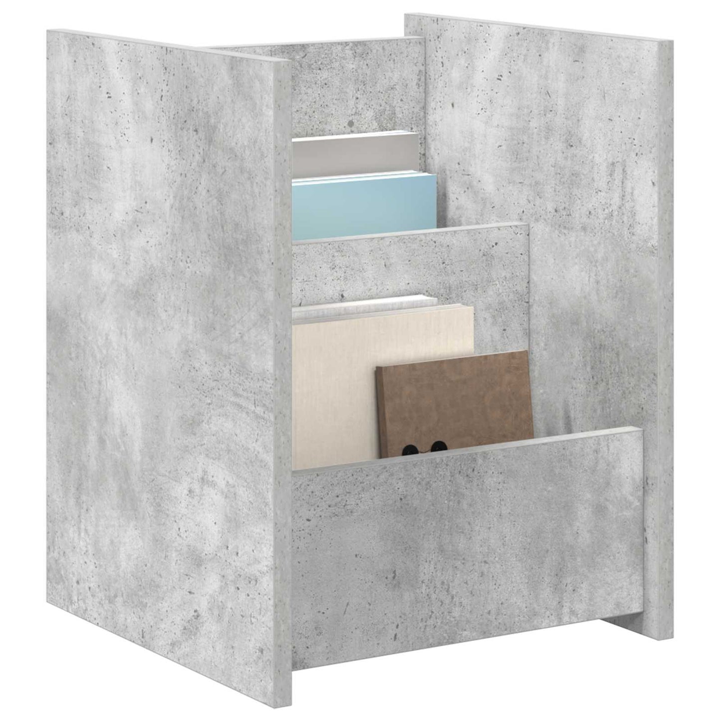 Magazinregal mit Regal Beton Grau 35 x 35 x 45 cm Holzwerkstoff