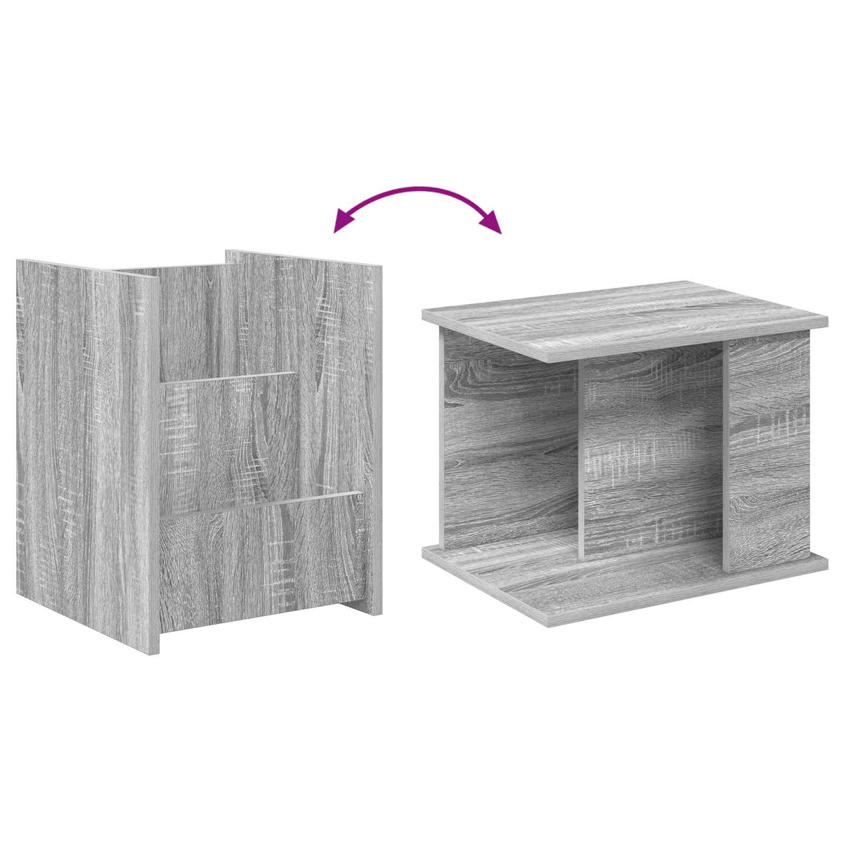 Magazinregal Sonoma-Grau 35 x 35 x 45 cm Holzwerkstoff
