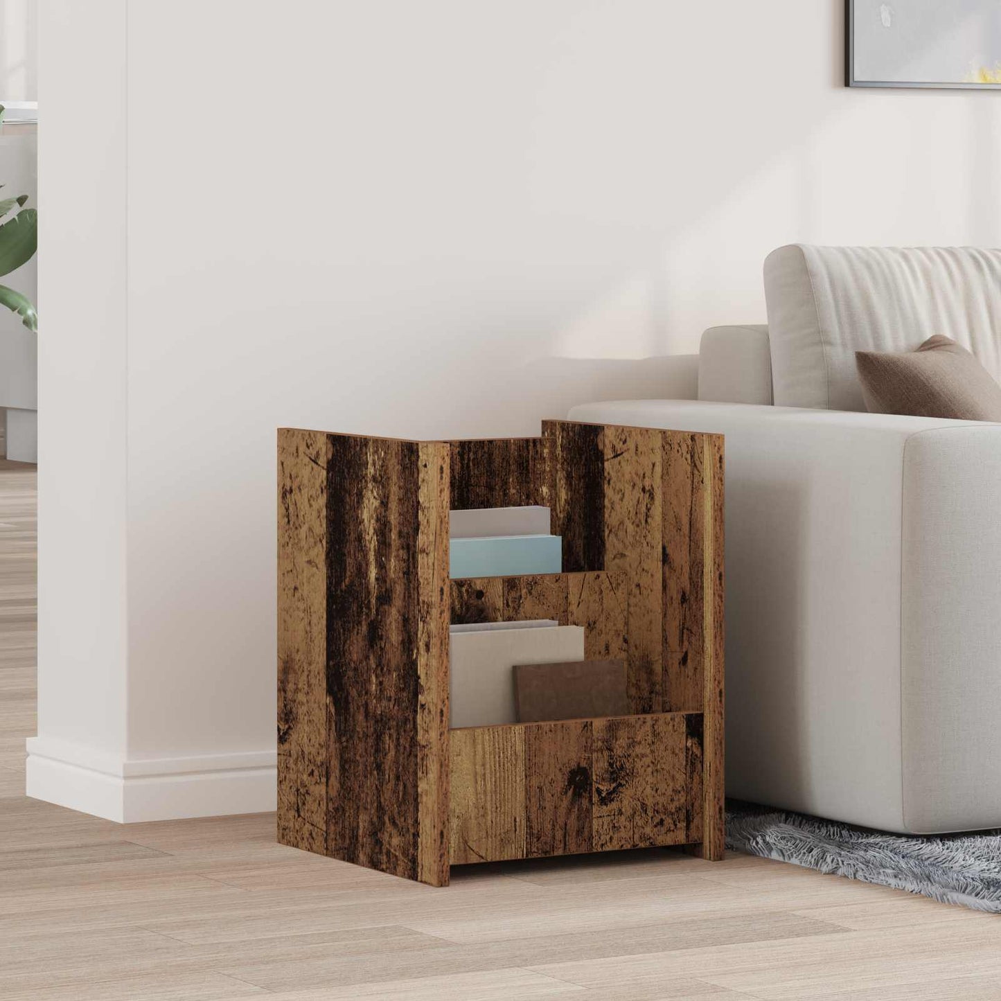Magazinregal mit Regal Altholz 35 x 35 x 45 cm Holzwerkstoff