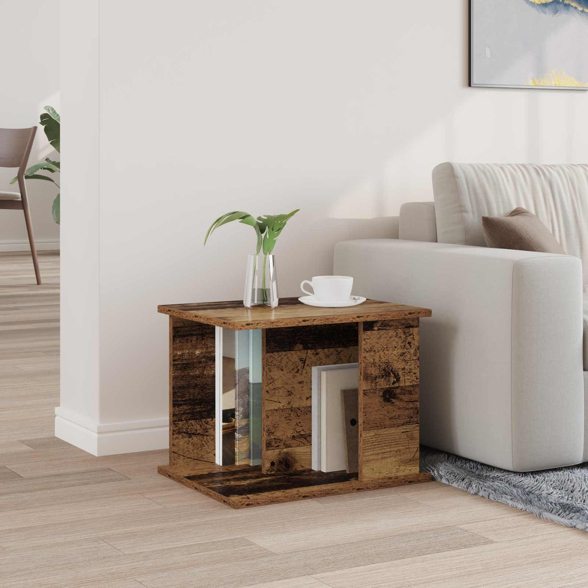 Magazinregal mit Regal Altholz 35 x 35 x 45 cm Holzwerkstoff