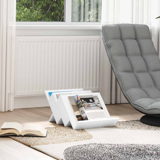 Magazinregal mit Regal Weiß 53 x 40 x 28,5 cm Holzwerkstoff