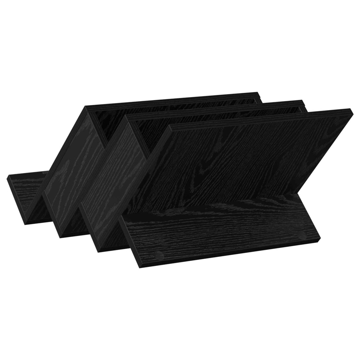Magazinregal mit Regal Schwarz Eichen-Optik 53 x 40 x 28,5 cm