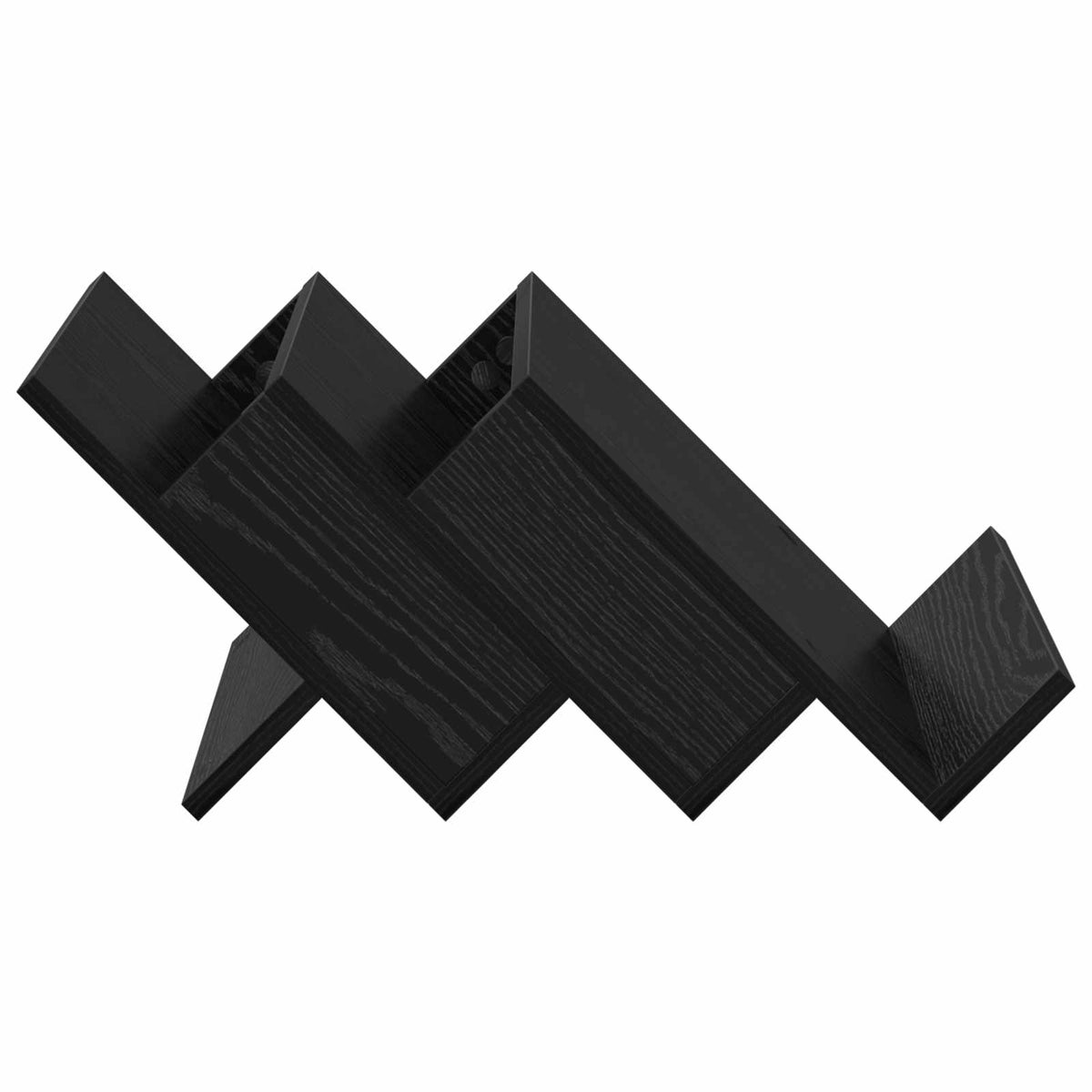 Magazinregal mit Regal Schwarz Eichen-Optik 53 x 40 x 28,5 cm