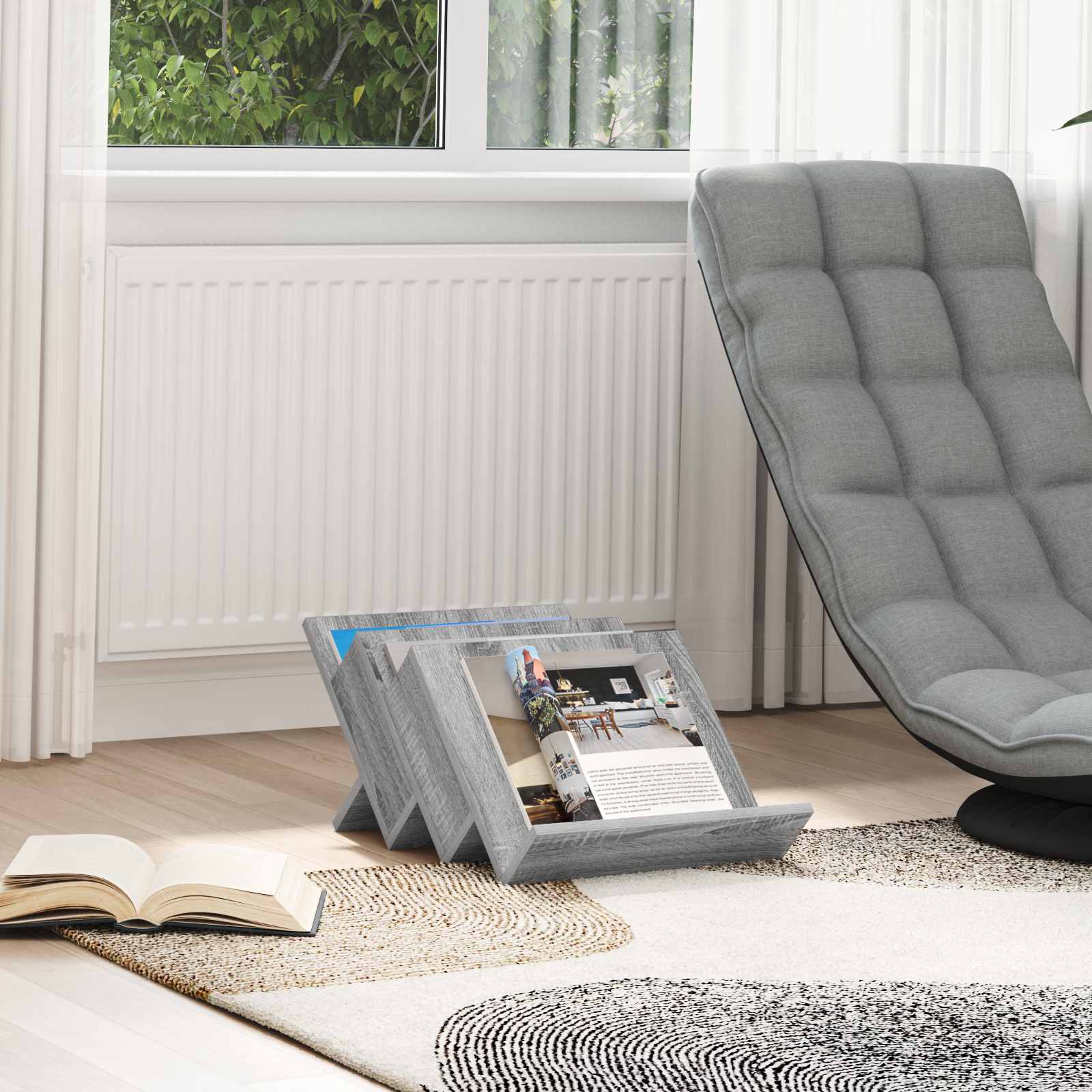 Magazinregal Sonoma-Grau 53 x 40 x 28,5 cm Holzwerkstoff