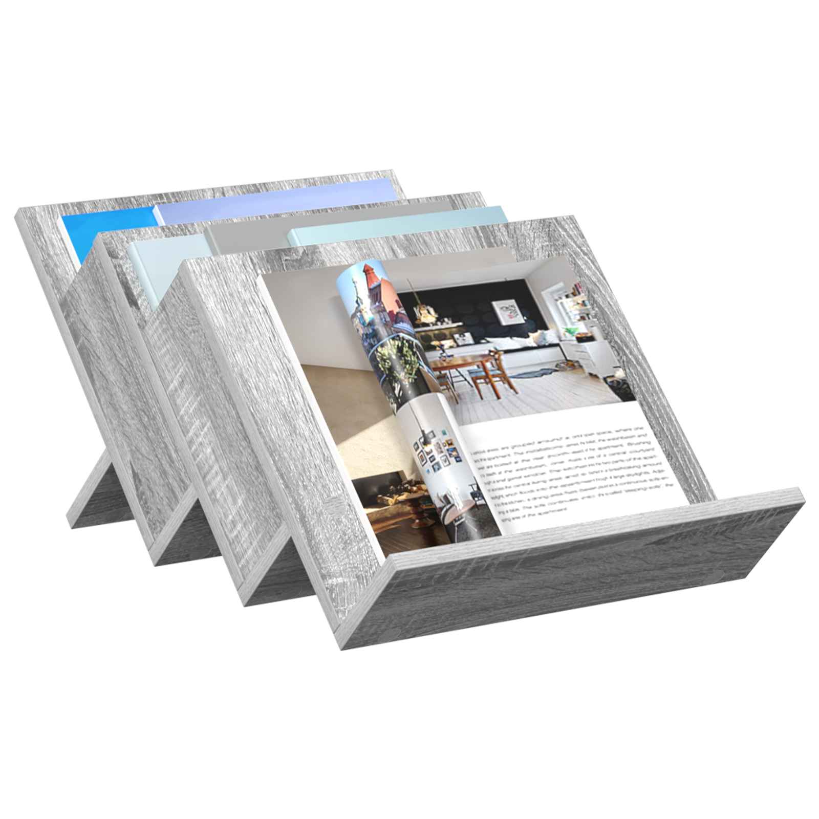 Magazinregal Sonoma-Grau 53 x 40 x 28,5 cm Holzwerkstoff