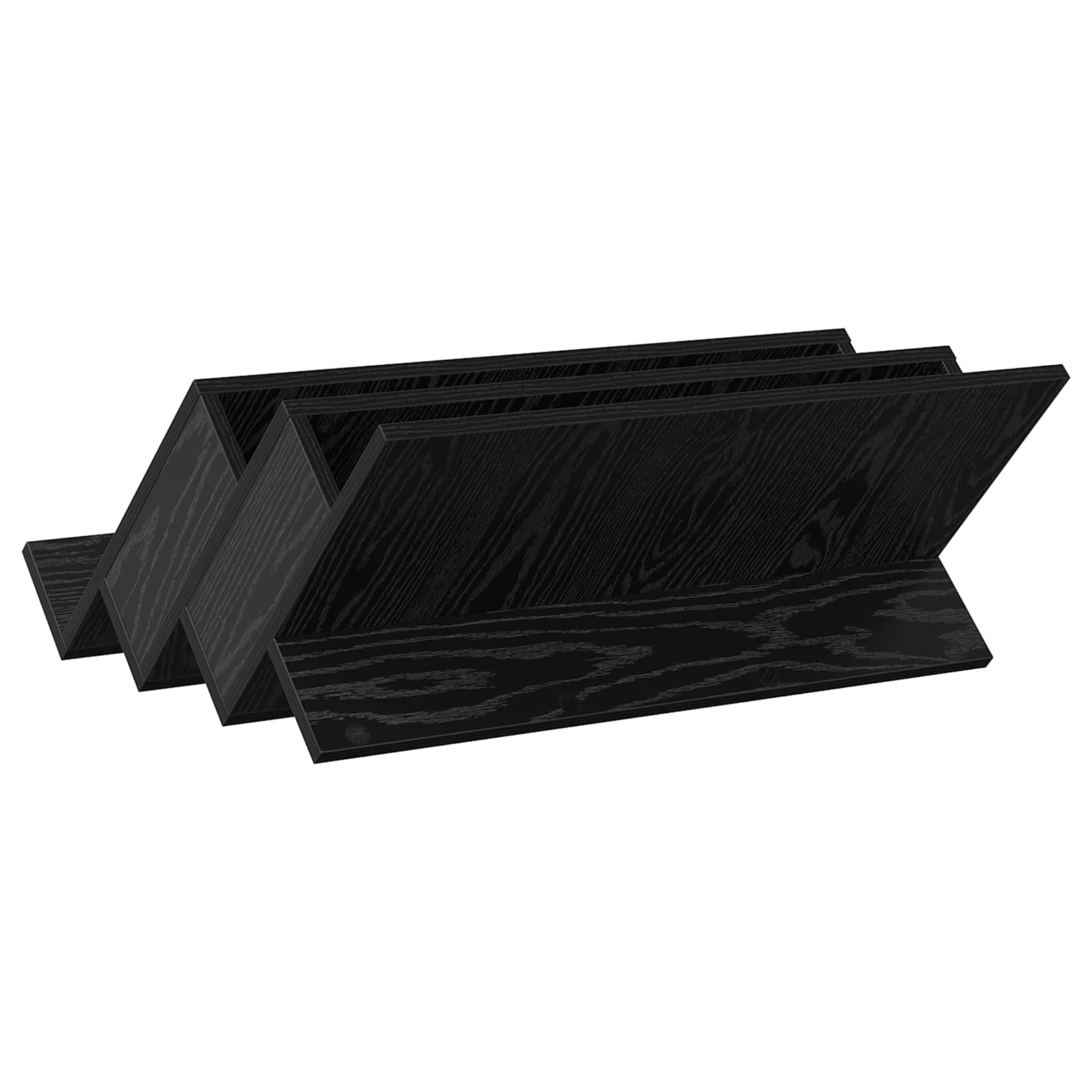 Magazinregal mit Regal Schwarz Eichen-Optik 65 x 53 x 28,5 cm