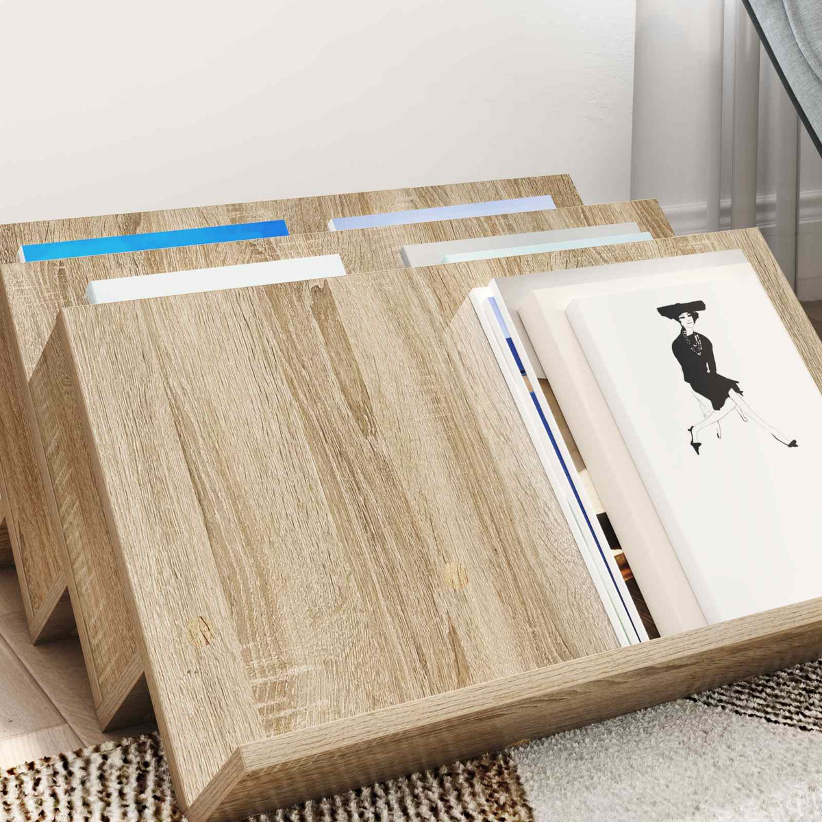 Magazinregal Sonoma-Eiche 65 x 53 x 28,5 cm Holzwerkstoff