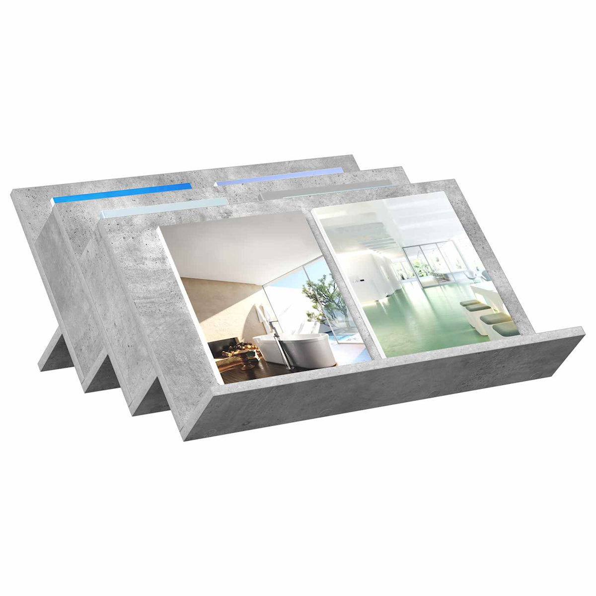 Magazinregal Beton Grau 65 x 53 x 28,5 cm Holzwerkstoff