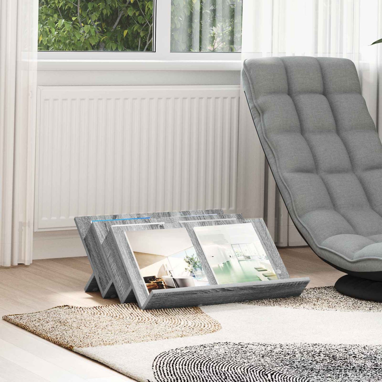 Magazinregal Sonoma-Grau 65 x 53 x 28,5 cm Holzwerkstoff