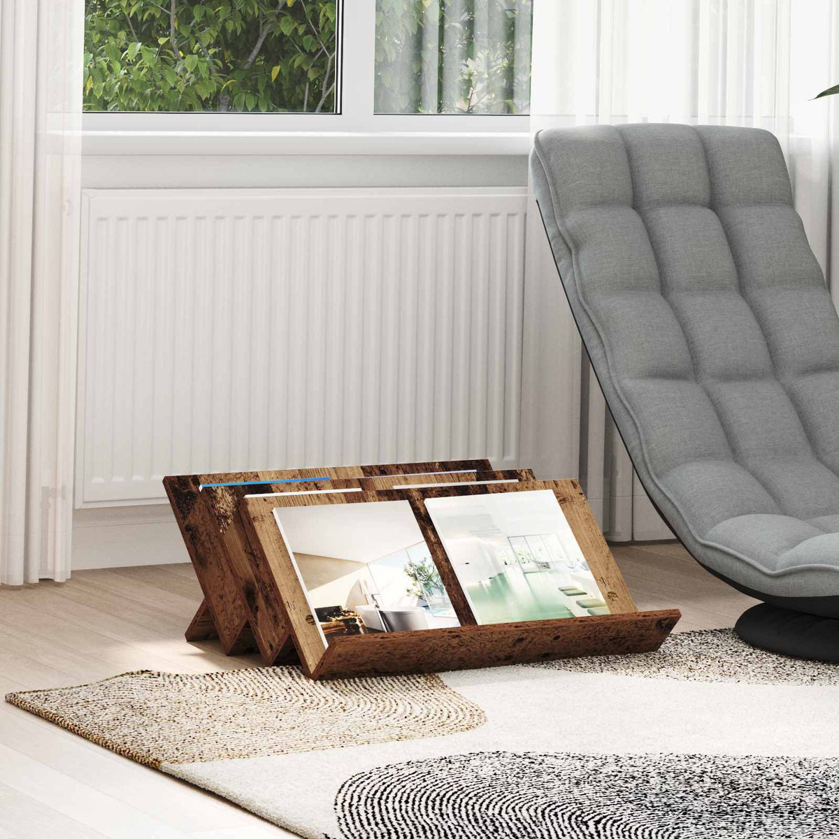 Magazinregal mit Regal Altholz 65 x 53 x 28,5 cm Holzwerkstoff