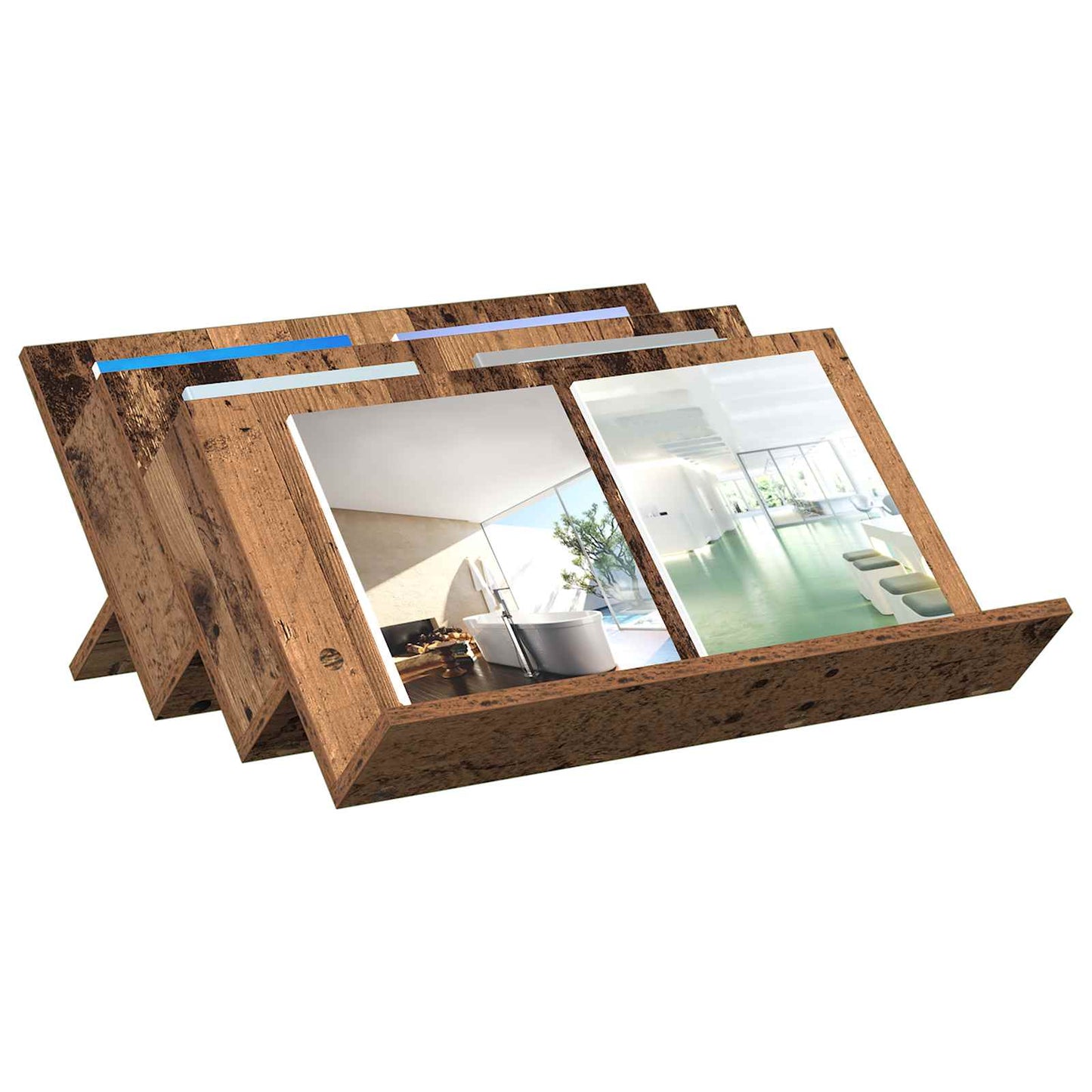 Magazinregal mit Regal Altholz 65 x 53 x 28,5 cm Holzwerkstoff