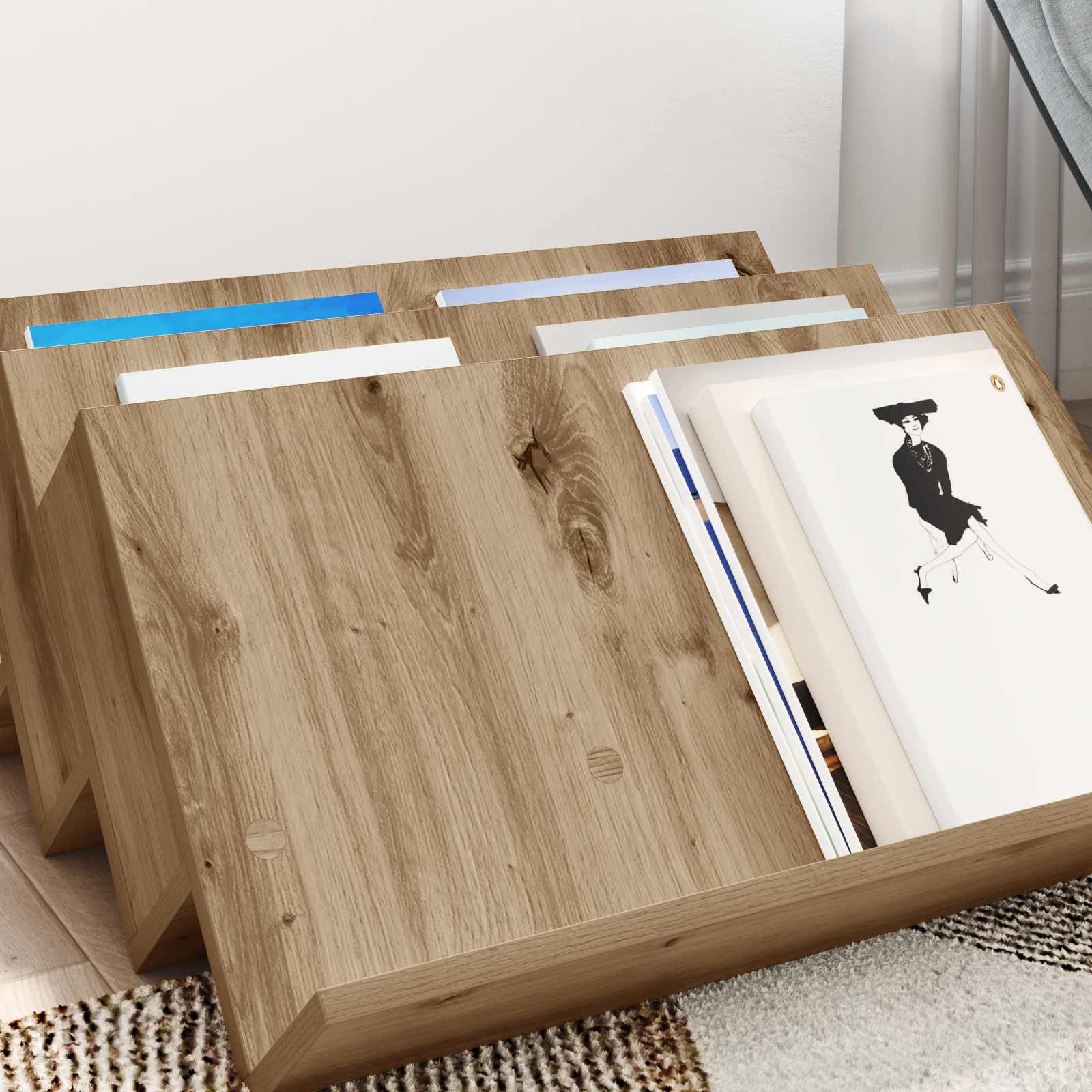 Magazinregal Artisan-Eiche 65 x 53 x 28,5 cm Holzwerkstoff
