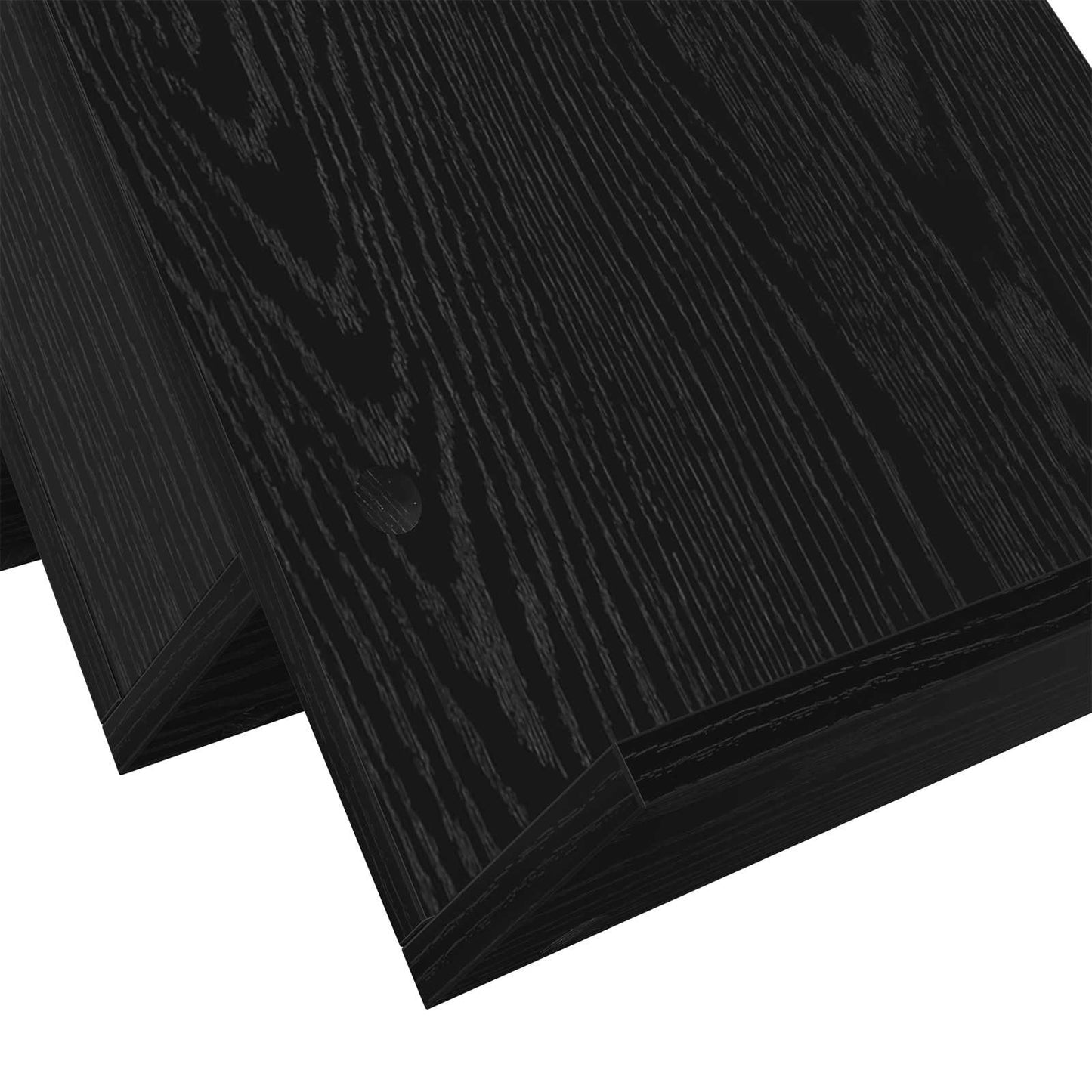 Magazinregal mit Regal Schwarz Eichen-Optik 90 x 53 x 28,5 cm