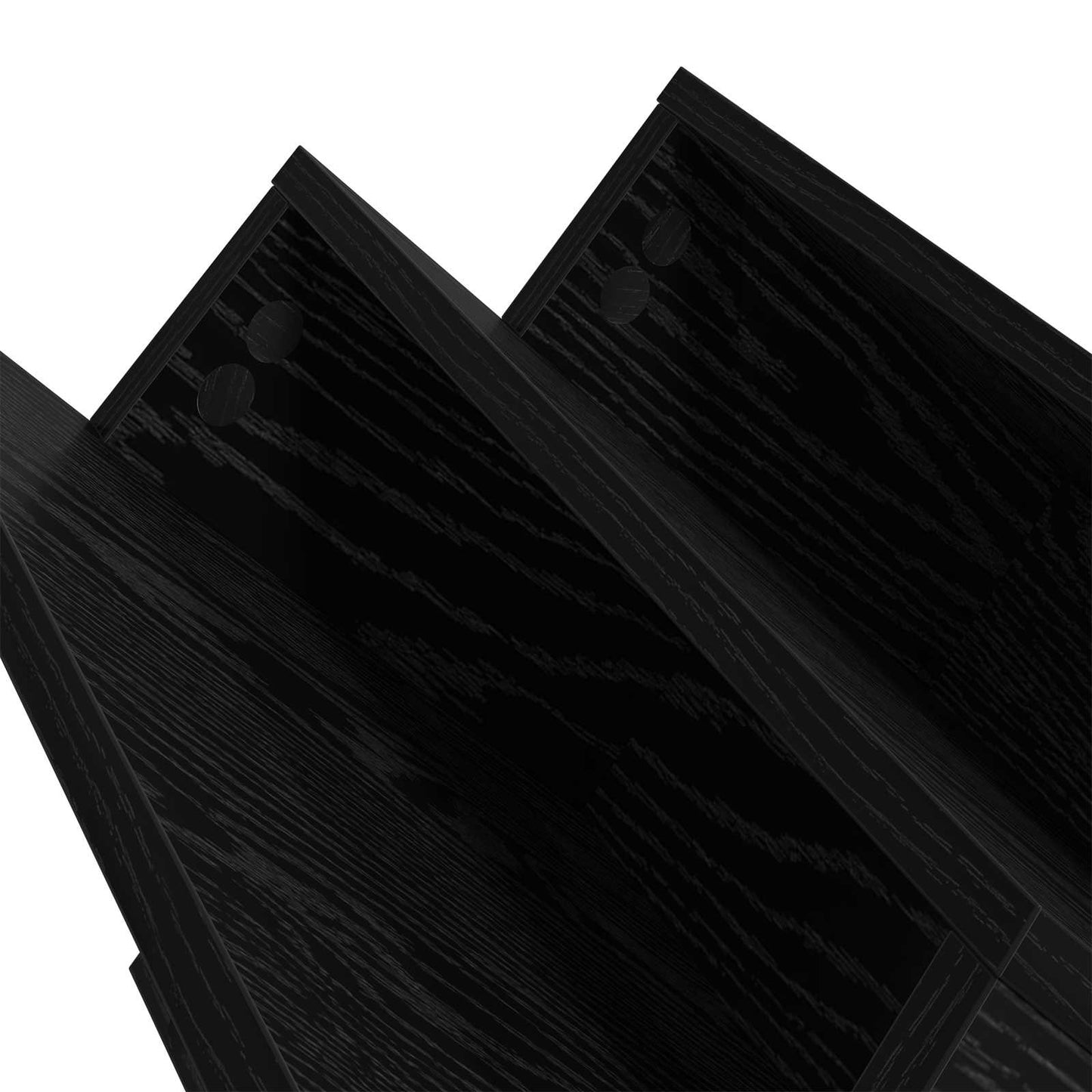 Magazinregal mit Regal Schwarz Eichen-Optik 90 x 53 x 28,5 cm