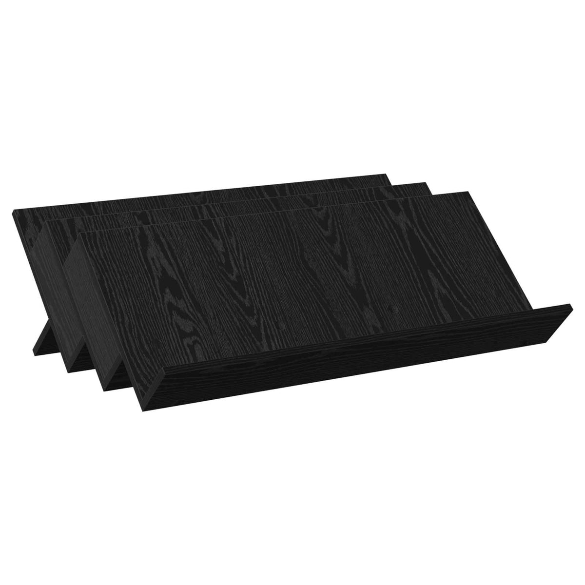 Magazinregal mit Regal Schwarz Eichen-Optik 90 x 53 x 28,5 cm