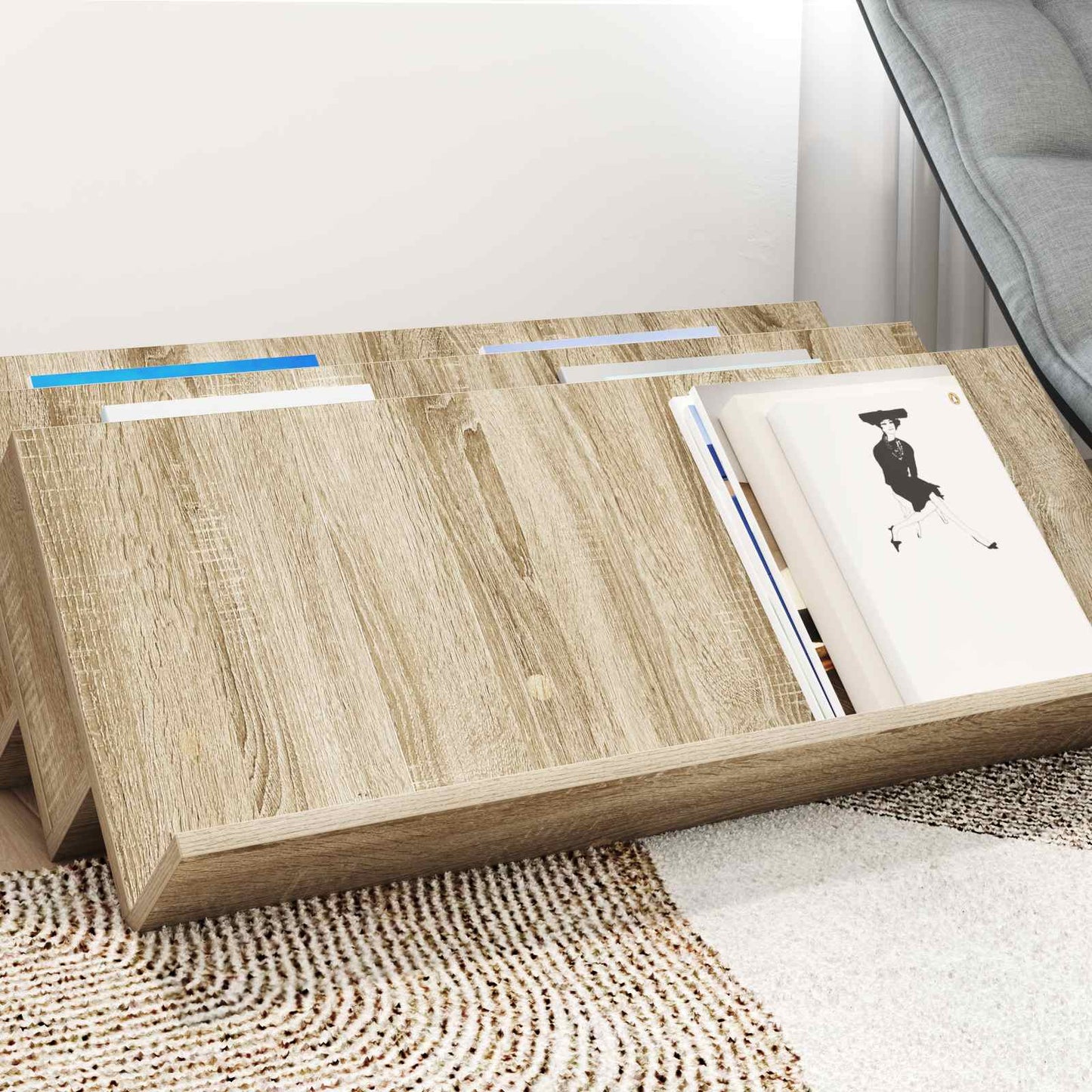 Magazinregal Sonoma-Eiche 90 x 53 x 28,5 cm Holzwerkstoff