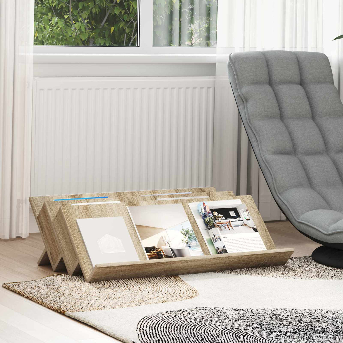 Magazinregal Sonoma-Eiche 90 x 53 x 28,5 cm Holzwerkstoff