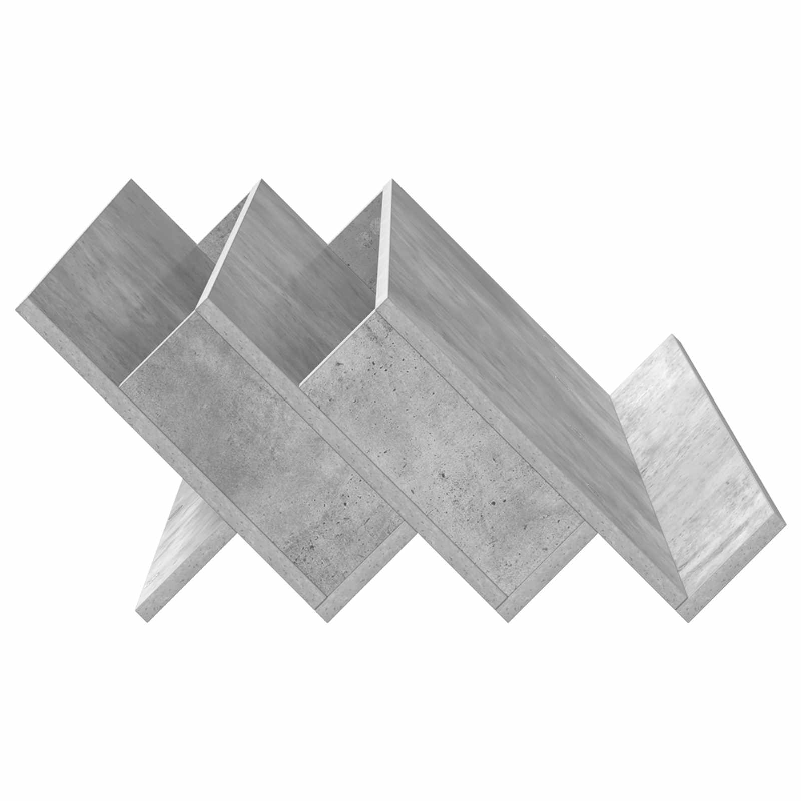Magazinregal Beton Grau 90 x 53 x 28,5 cm Holzwerkstoff