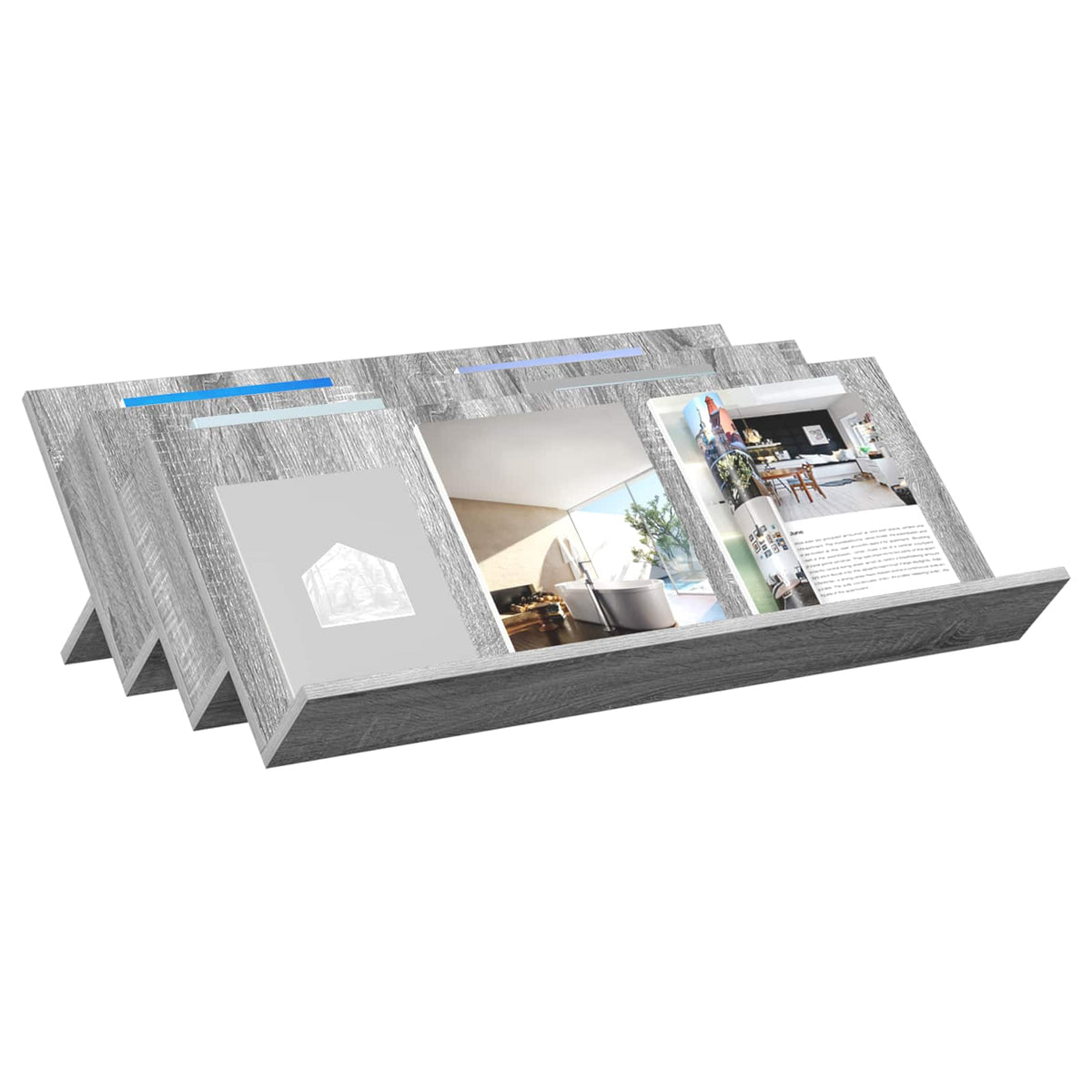 Magazinregal Sonoma-Grau 90 x 53 x 28,5 cm Holzwerkstoff
