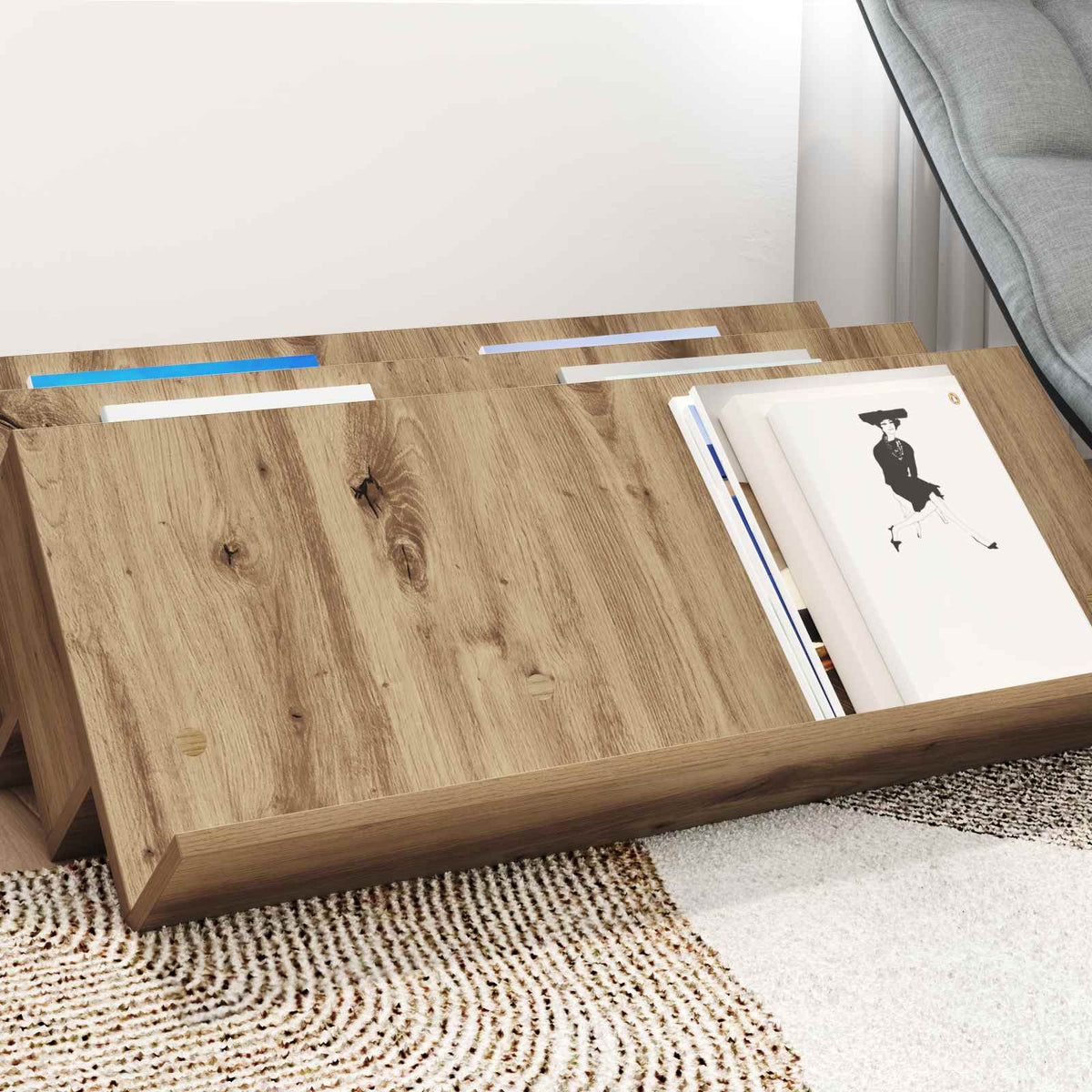 Magazinregal Artisan-Eiche 90 x 53 x 28,5 cm Holzwerkstoff