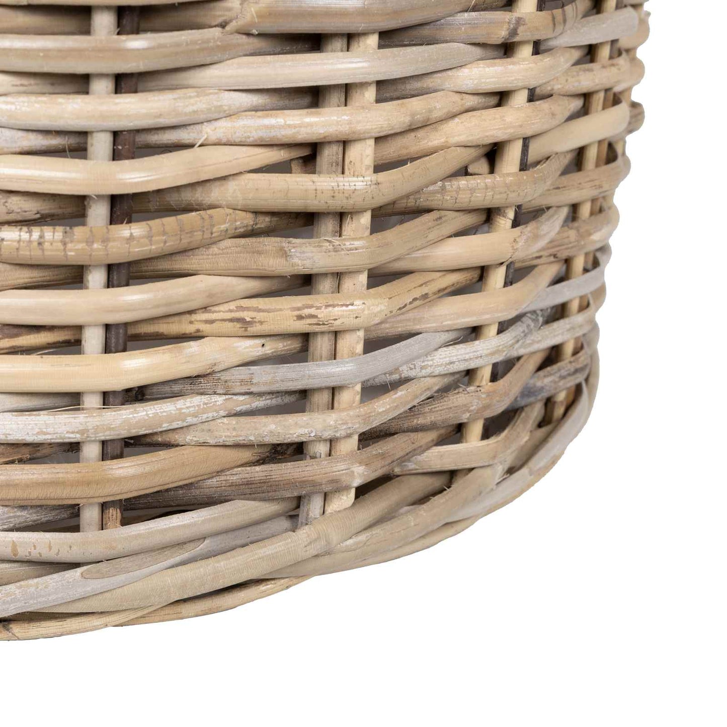 Blumentopf Körbchen 2 Stk. Natürliches Grau Kubu Rattan