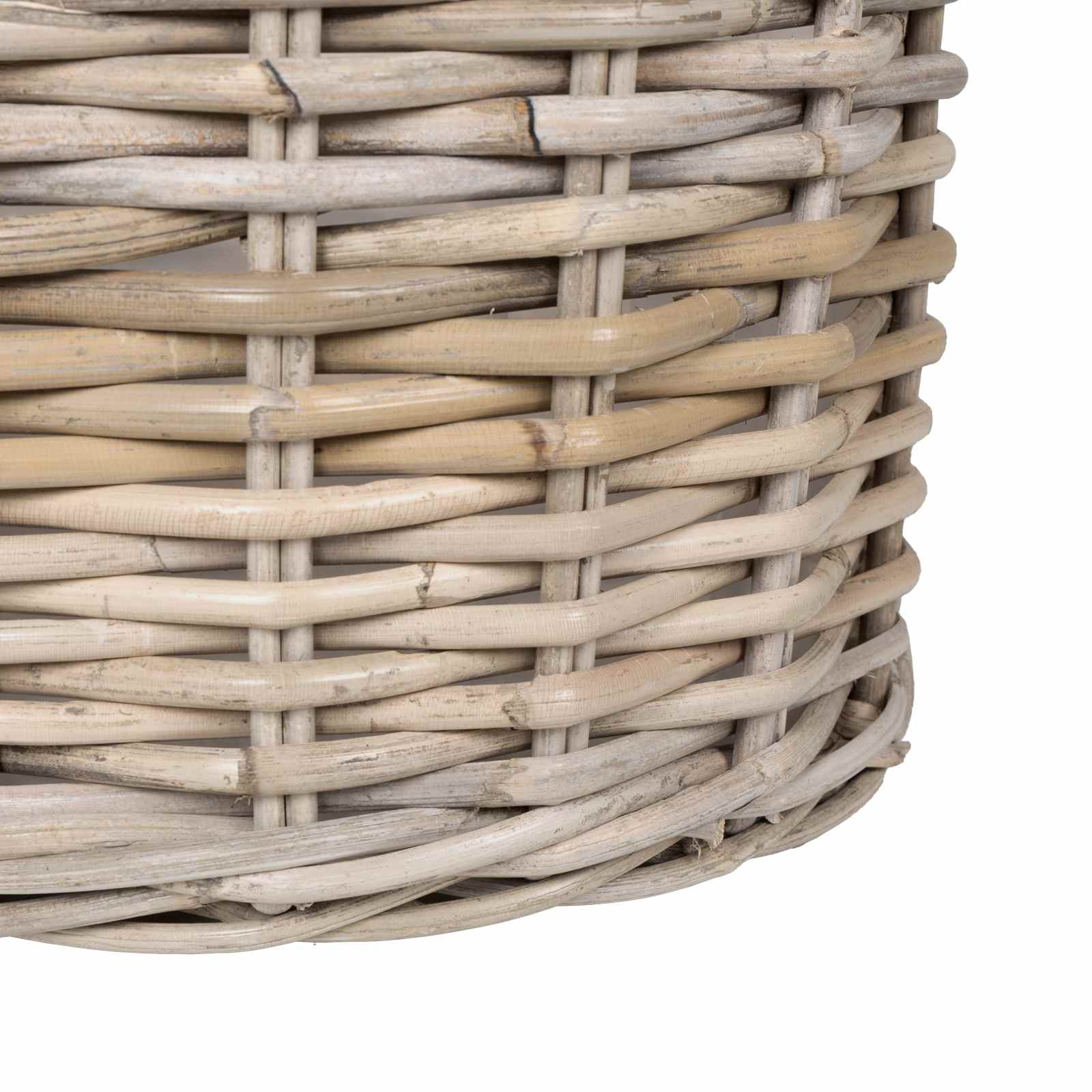 Blumentopf Korb 2 Stk. Natürliches Grau Kubu Rattan
