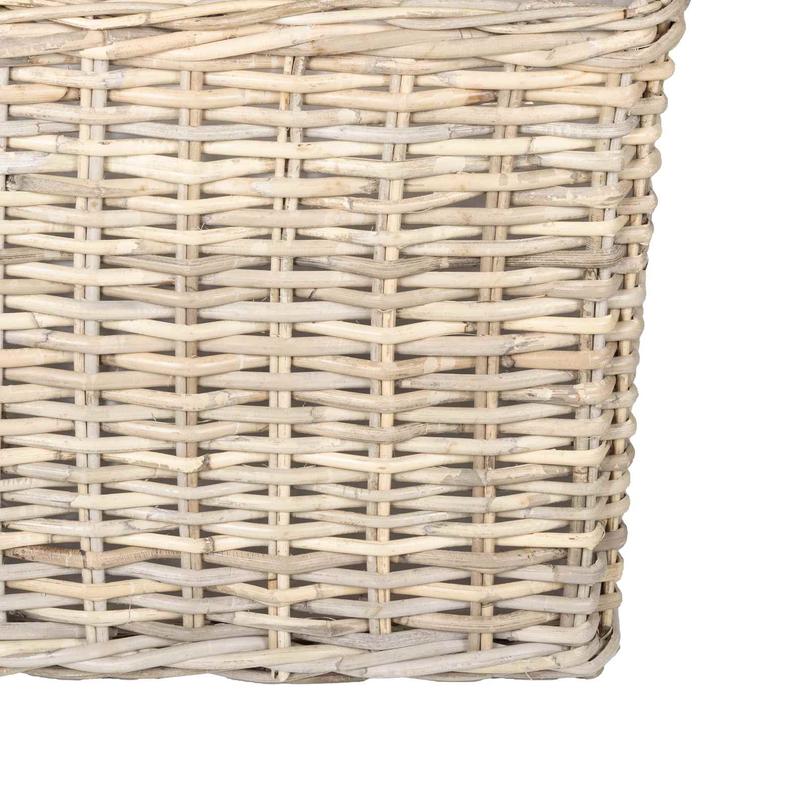 Pflanzer Korb mit Speicher 2 Stk. Natürliches Grau Kubu Rattan